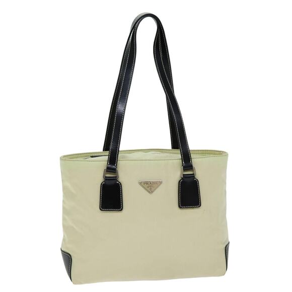 PRADA Hand Bag Nylon Cream - Picture 1 of 9